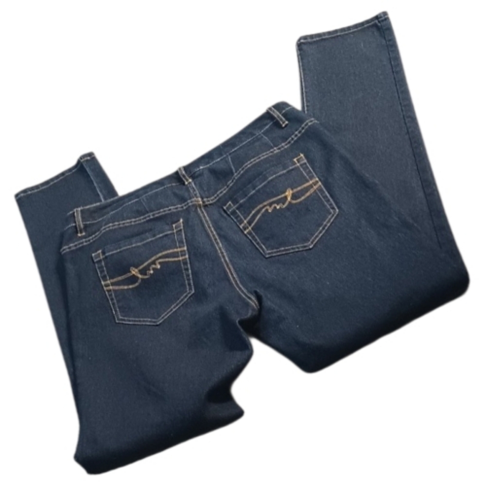 Miss Tina byTina Knowles Dark Blue Straight Leg Jeans - Picture 6 of 7